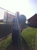 Will's waiting on the first tee with anticipation