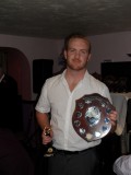 Sam picking up the 1st Team Captain Player of the Year Award
