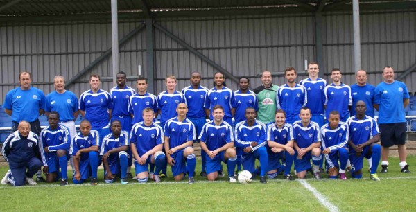 Back Row Left to Right - Ashley Fisk (Manager), Geoff O'VELL (Trainer), Billy Sentence, John TIKARE, Anton KESTALAS, Dave GREENE, Junior ADEDEYE, Leon SKINNER, Tony COOKEY, Ed thompson, Albert BOSTOCK, Dan BROOME, Mark TEASDALE, Kevin WAKELIN (Trainer), Tom MUNDT (Director of Football)
Front Row Left to Right Derek RIDGEWELL (Kit Man), awaits, Glenn GEDDES, Bradley DRISDALE, Rory BRIEN, Aaron FERDINAND, Nick MARSH, Dean WILLIAMS, Harry CHARALAMBOUS,Mark DAWSON, awaits, Jorden WATSON