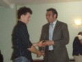 Jake Spears gets his award from Huia Edmonds. South Coast Highest Points Scorer